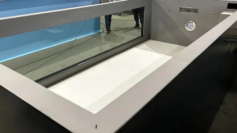 Piscina de polipropileno de 6,5 m x 2,5 m com janela de 4 m