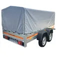 Reboque basculante de lona de eixo duplo TEMA 263X125cm ECO2612/2 KIPP